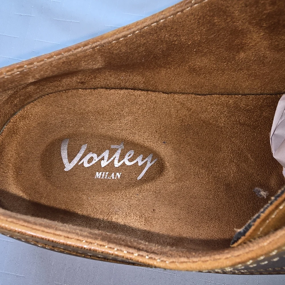 Vostey Brown Leather Derby Shoes Oxfords Office Ready Casual Boho